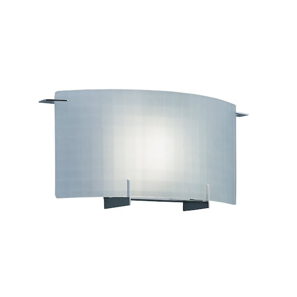 Designers Fountain Moderne 14.25in 1-Light Chrome Contemporary Indoor Wall Sconce with Frosted Glass Shade 6040-CH - main
